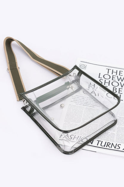 Transparent School Bag W/ Strap - Tigbul's Variety Fashion Shop