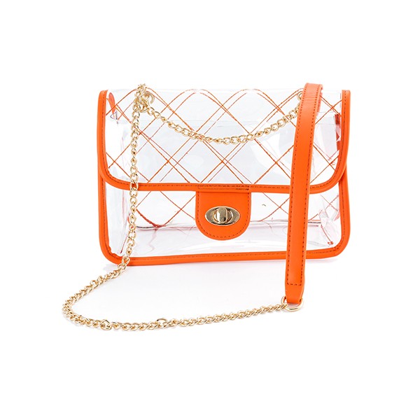 TRENDY  HIGH QUALITY QUILTED CLEAR PVC BAG - Tigbul's Variety Fashion Shop