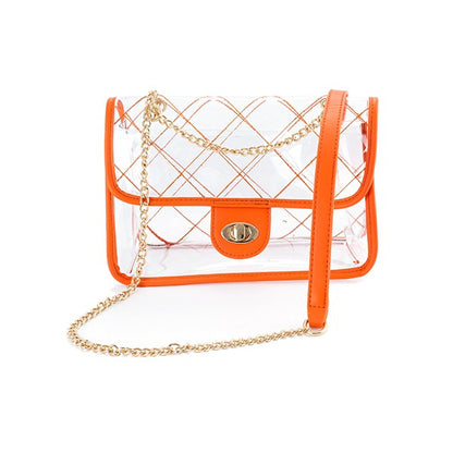 TRENDY  HIGH QUALITY QUILTED CLEAR PVC BAG - Tigbul's Variety Fashion Shop