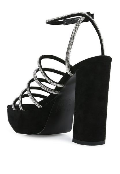 Tricks High Block Heel Sandals - Tigbul's Variety Fashion Shop