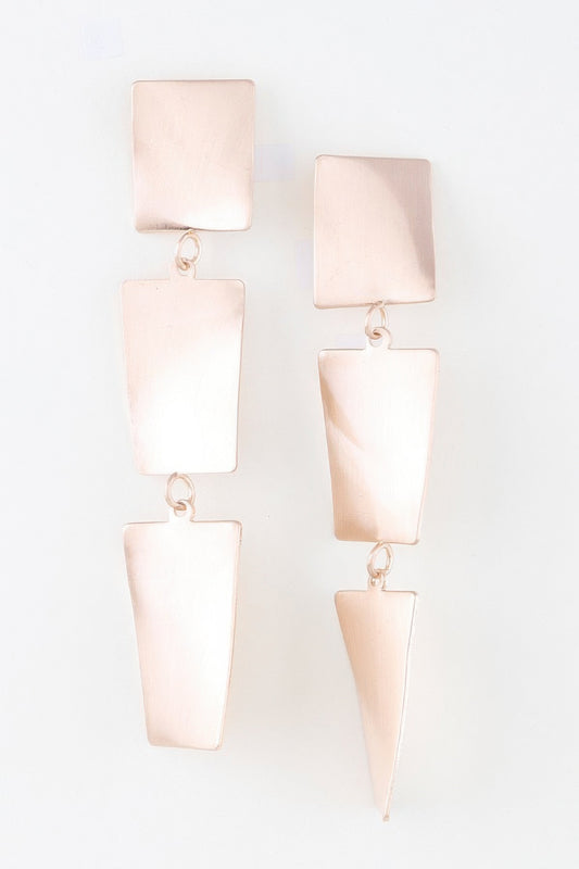 Triple Geometric Drop Earrings - Tigbul's Variety Fashion Shop