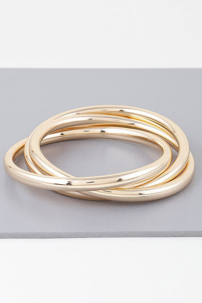Triple Shiny Bangle Bracelet - Tigbul's Variety Fashion Shop