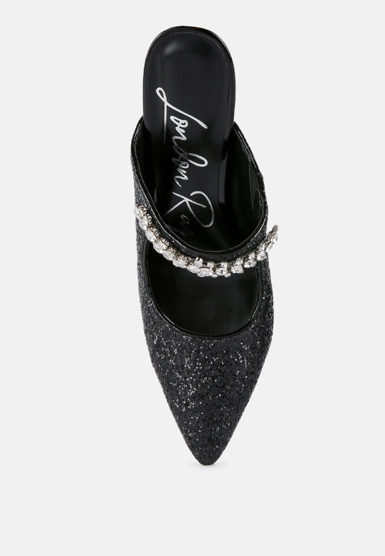 Twinklet Glitter Diamante Embellished Stilettos - Tigbul's Variety Fashion Shop
