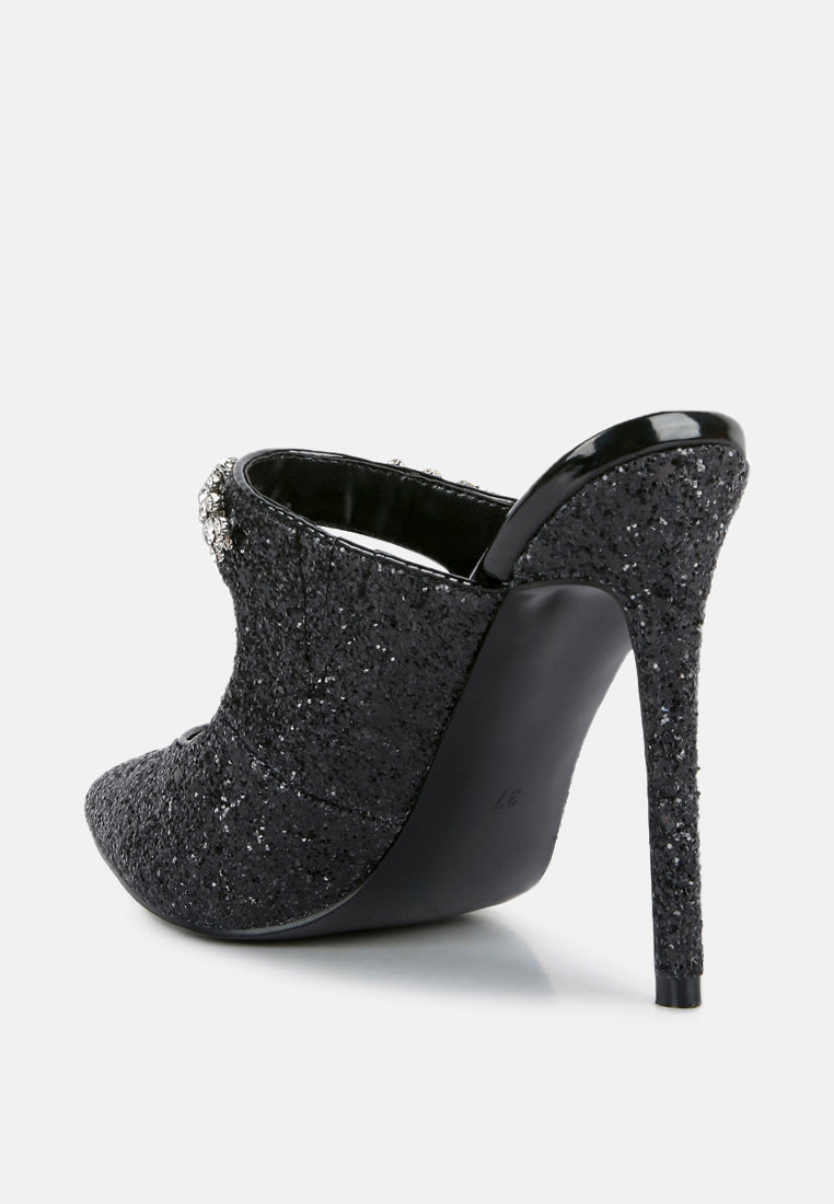 Twinklet Glitter Diamante Embellished Stilettos - Tigbul's Variety Fashion Shop