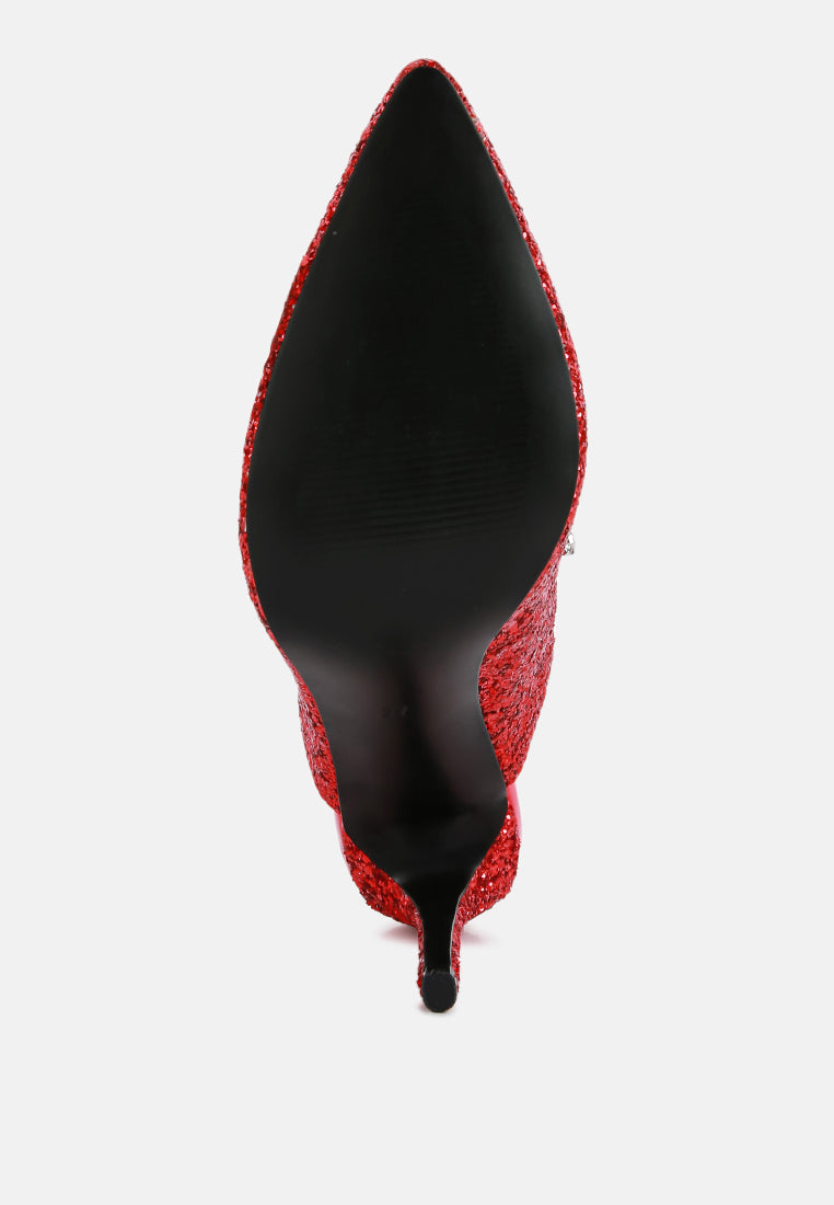 Twinklet Glitter Diamante Embellished Stilettos - Tigbul's Variety Fashion Shop