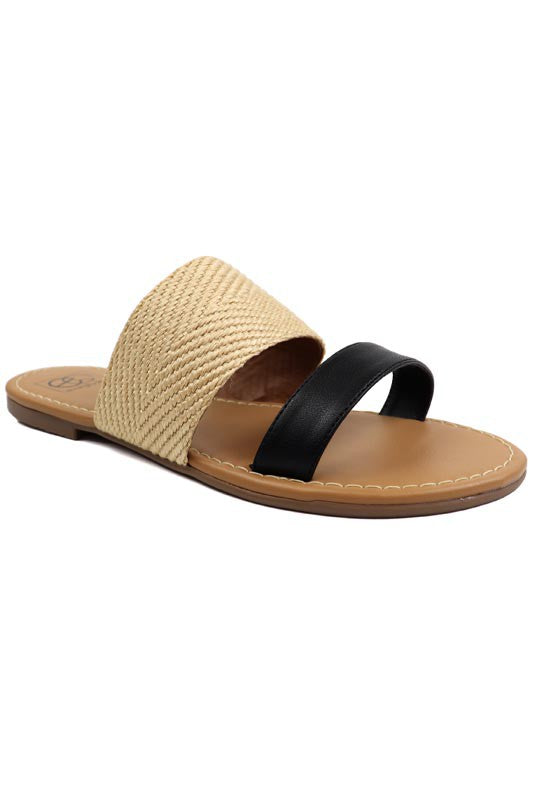 Two Band slide Sandal - Tigbul's Variety Fashion Shop
