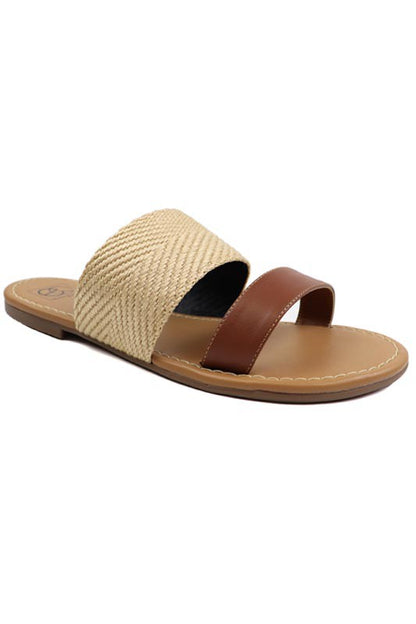 Two Band slide Sandal - Tigbul's Variety Fashion Shop
