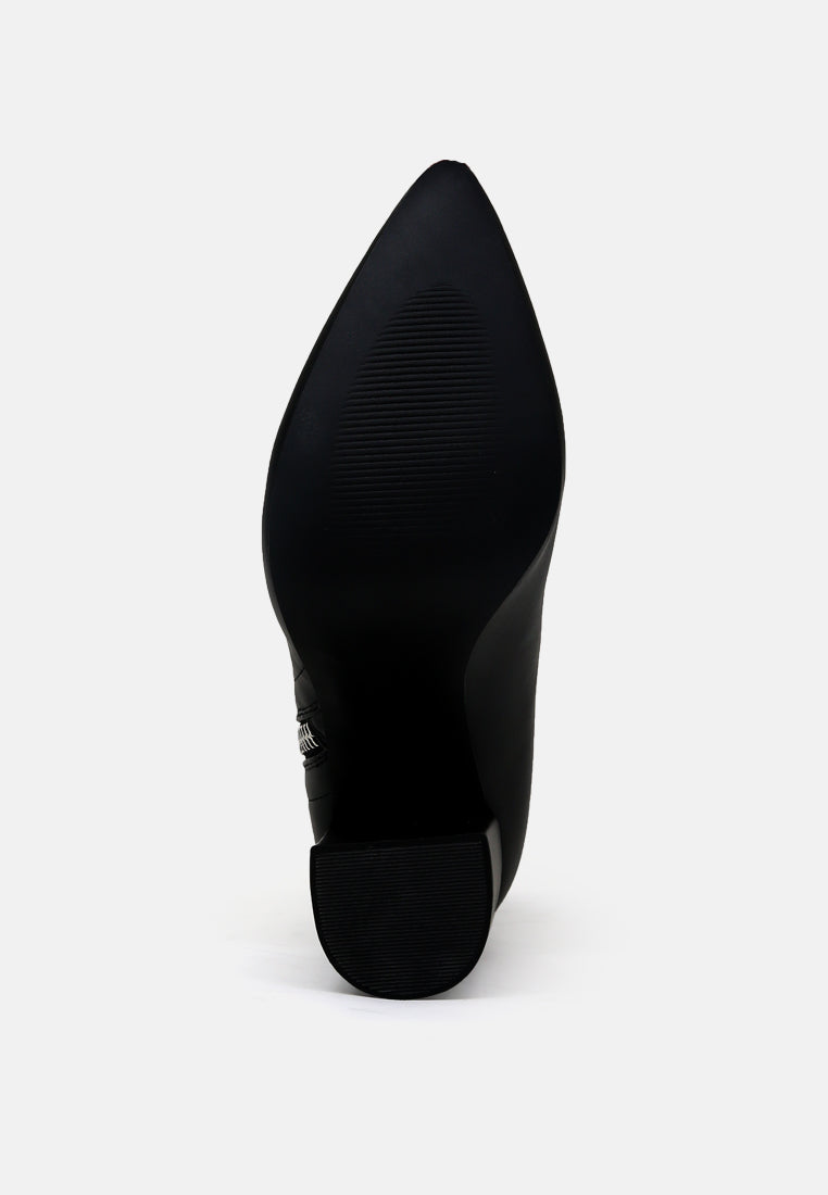 Valeria High-Ankle Boots, schwarz, Sohlen- und Absatzprofil