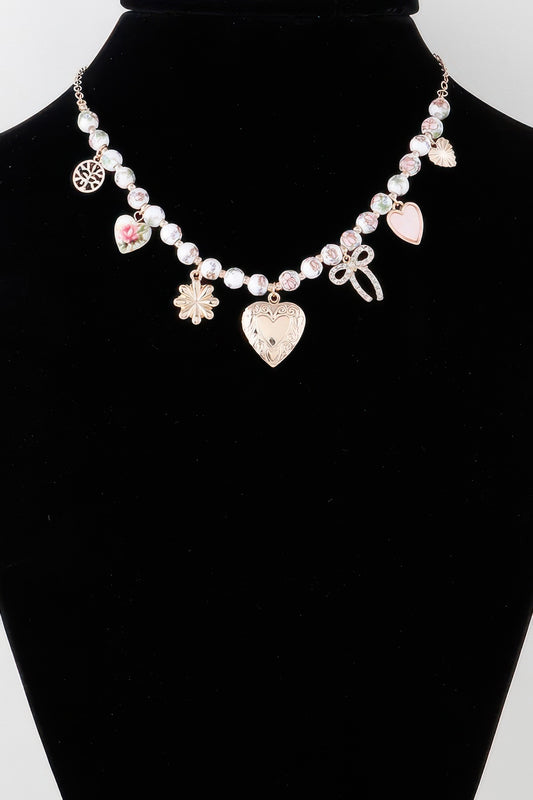 Vintage Heart Charms Necklace - Tigbul's Variety Fashion Shop