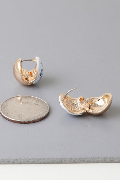 Vintage Marble Swirl Clasp Earrings - Tigbul's Variety Fashion Shop