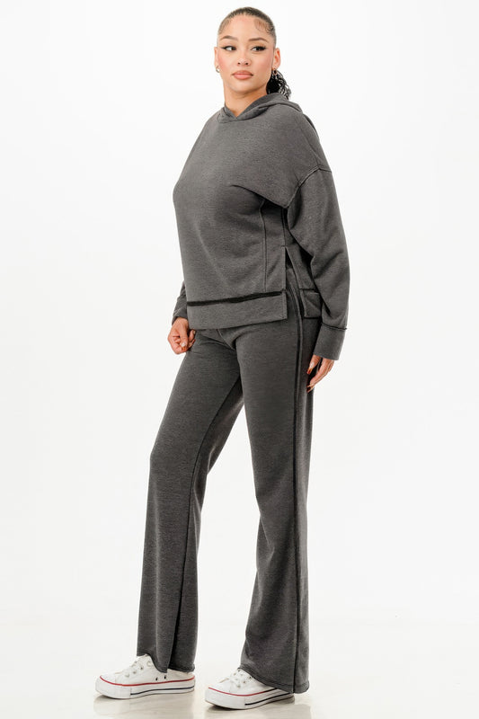 Washed Sweat Two-piece Set - Tigbul's Variety Fashion Shop