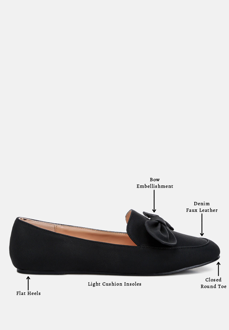 Waveney Bow Embellished Loafers - Tigbul's Variety Fashion Shop