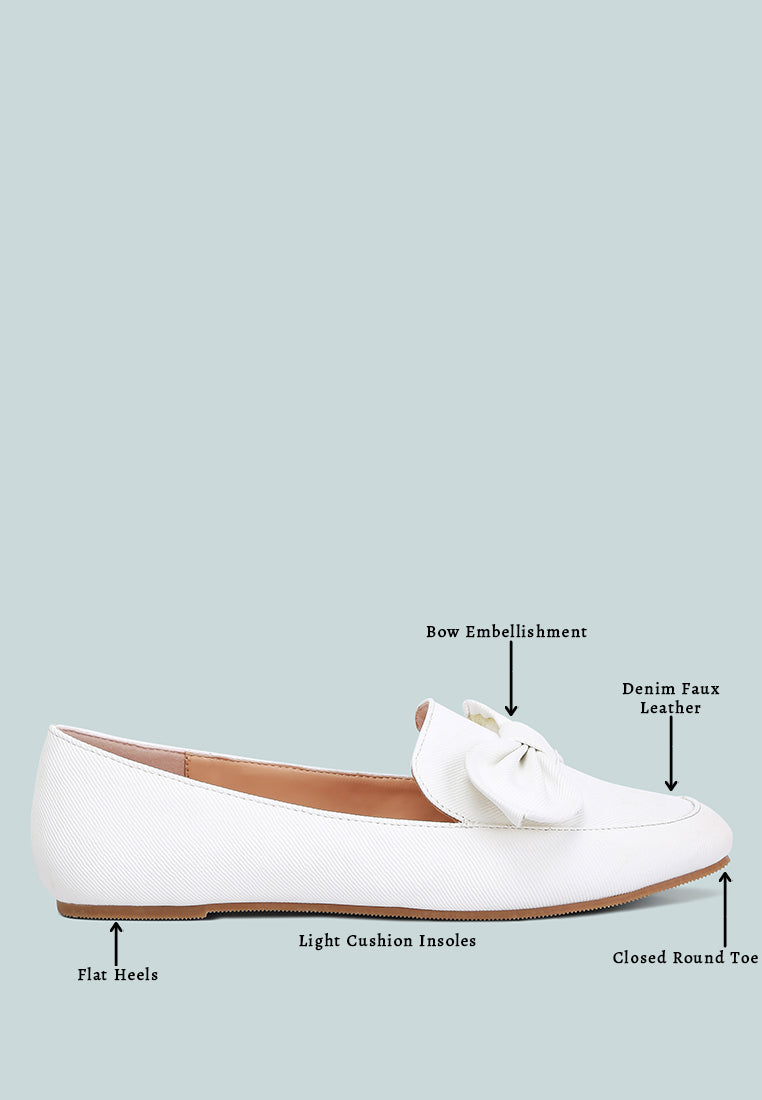 Waveney Bow Embellished Loafers - Tigbul's Variety Fashion Shop