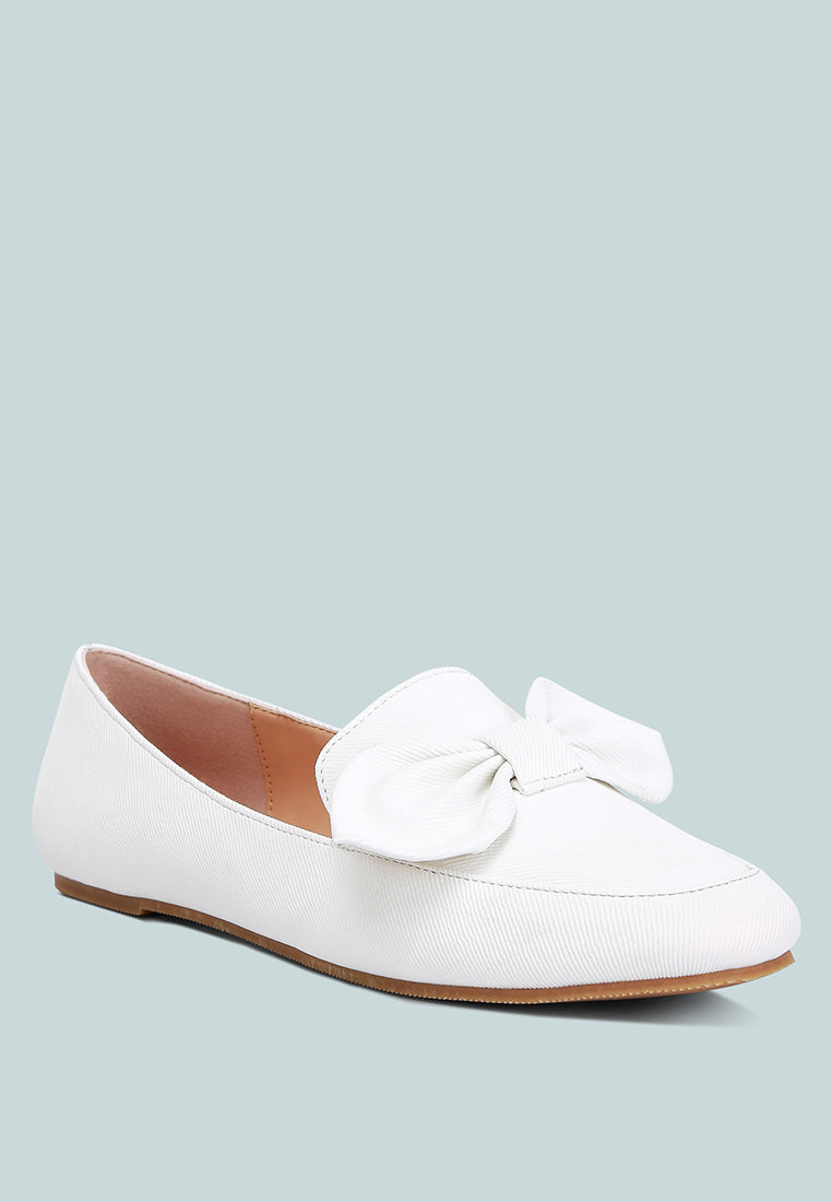 Waveney Bow Embellished Loafers - Tigbul's Variety Fashion Shop