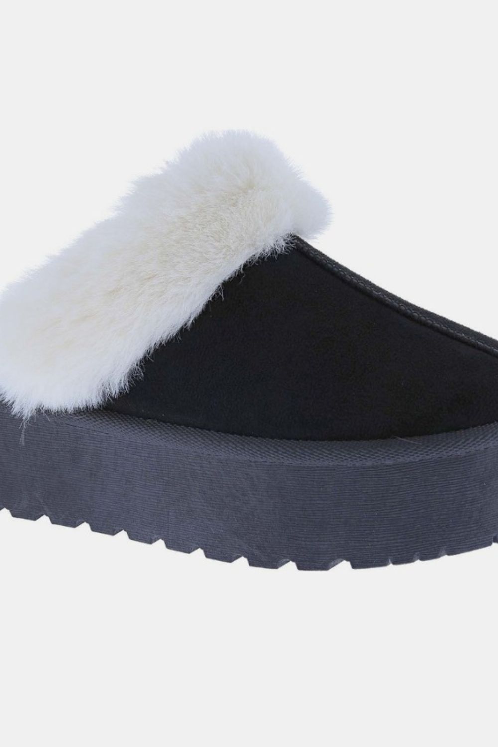 Weeboo Thick Bottom Fur Trim Snow Slippers - Tigbul's Variety Fashion Shop