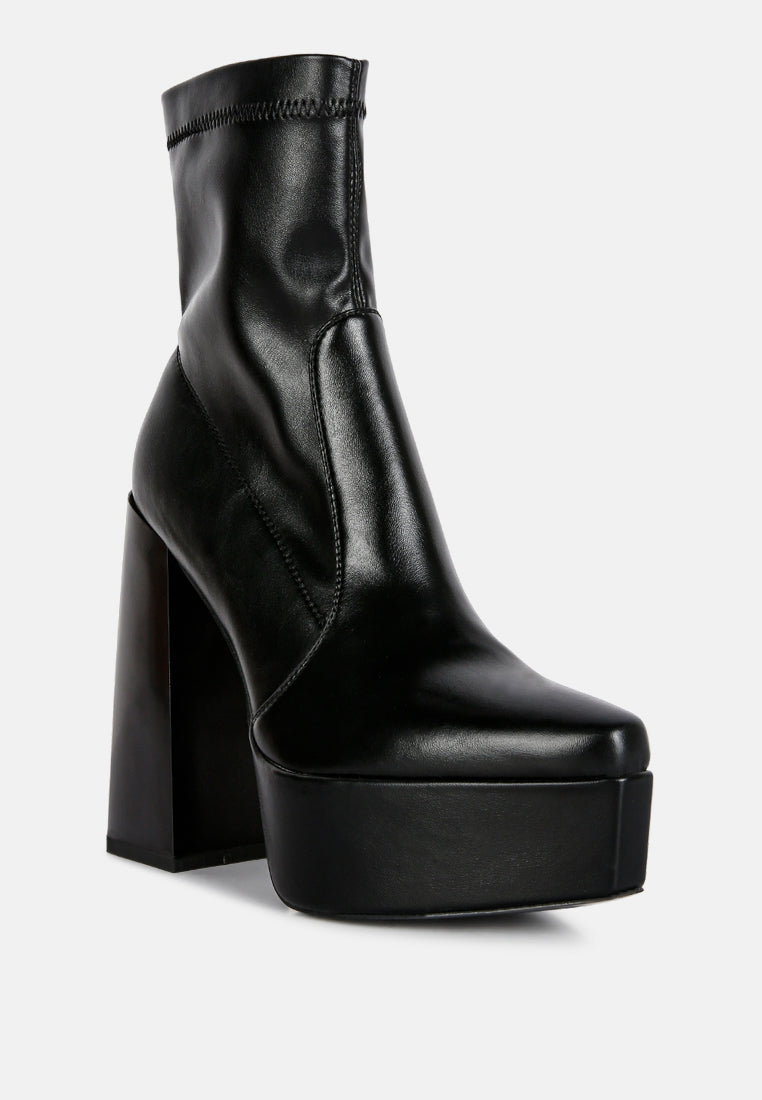 Whippers Patent Pu High Platform Ankle Boots | Tigbuls Variety