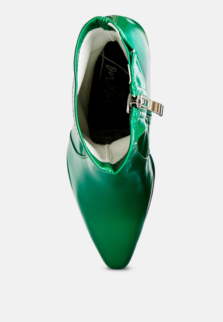 Whippers Patent Pu High Platform Ankle Boots | Tigbuls Variety