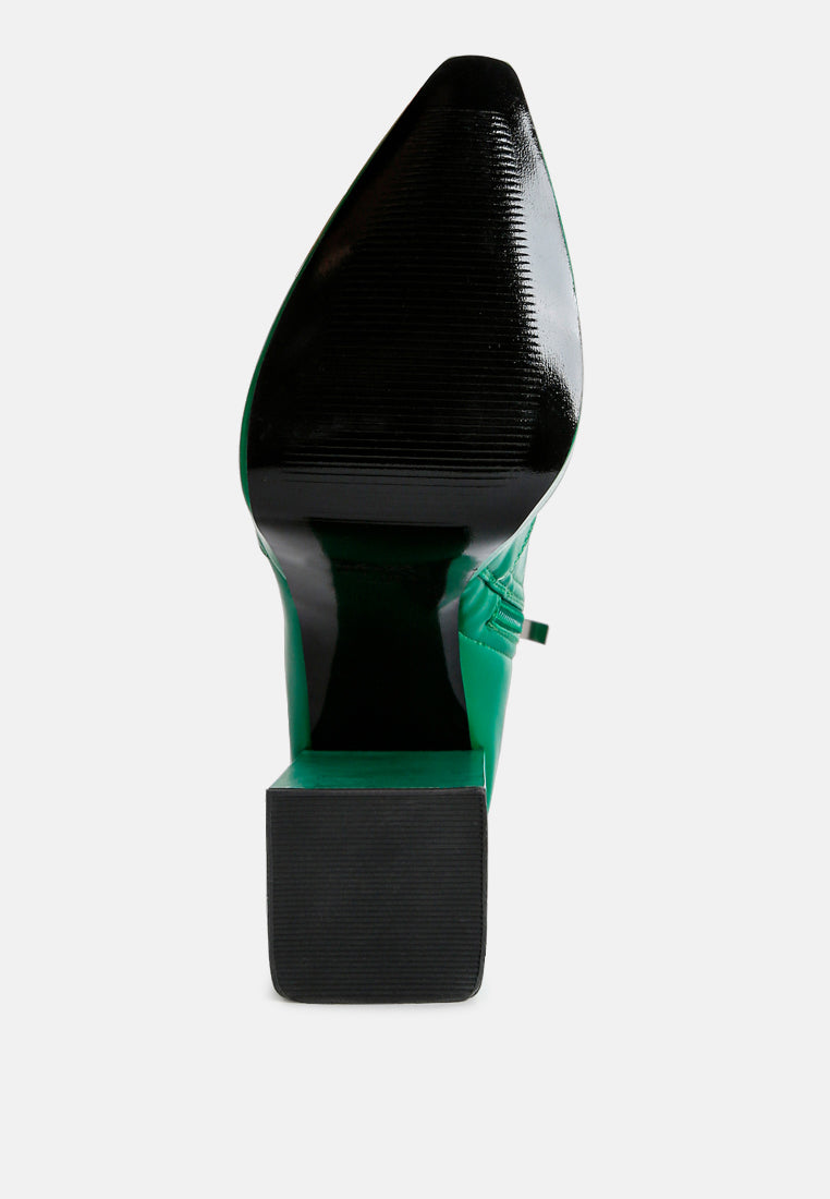 Whippers Patent Pu High Platform Ankle Boots | Tigbuls Variety