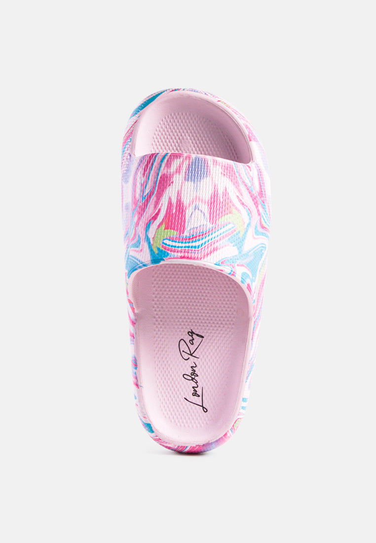 Whirl Marbling Dip Dye Slides - Tigbul's Variety Fashion Shop