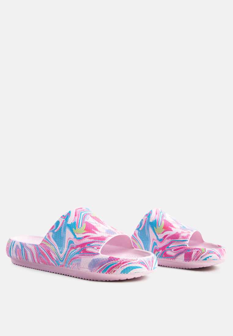 Whirl Marbling Dip Dye Slides - Tigbul's Variety Fashion Shop
