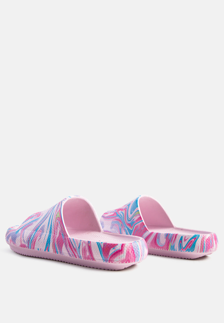 Whirl Marbling Dip Dye Slides - Tigbul's Variety Fashion Shop