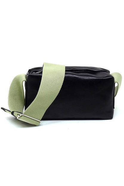 Wide Guitar Strap Boxy Crossbody Bag - Tigbul's Variety Fashion Shop