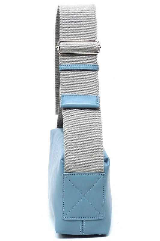 Wide Guitar Strap Boxy Crossbody Bag - Tigbul's Variety Fashion Shop