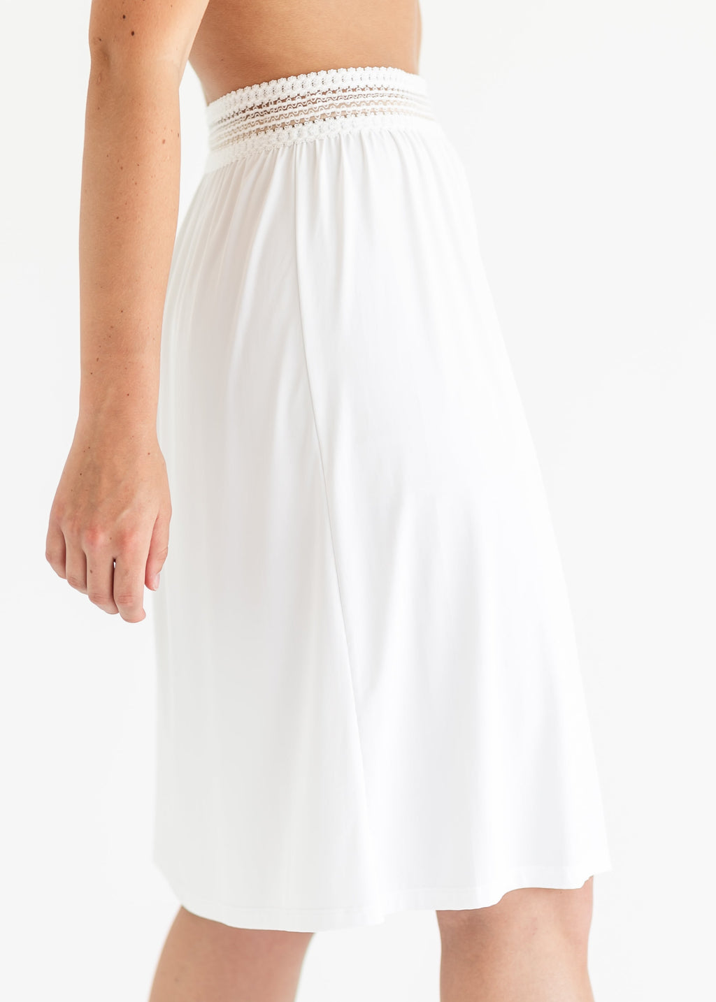 Women's White Half Slip
