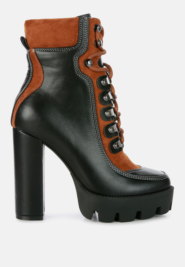 Yeti High Heel Lace Up Biker Boots - Tigbul's Variety Fashion Shop