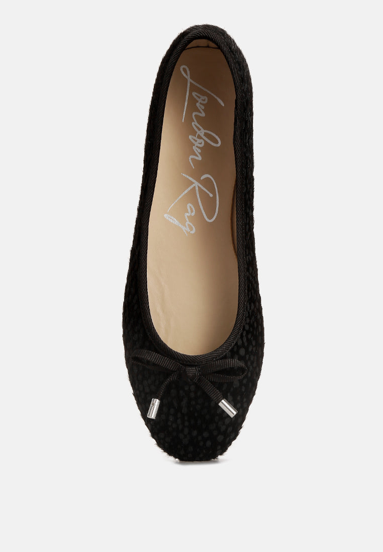Ziggy Animal Print Flat Bow Ballerinas - Tigbul's Variety Fashion Shop