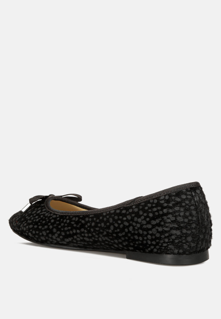 Ziggy Animal Print Flat Bow Ballerinas - Tigbul's Variety Fashion Shop