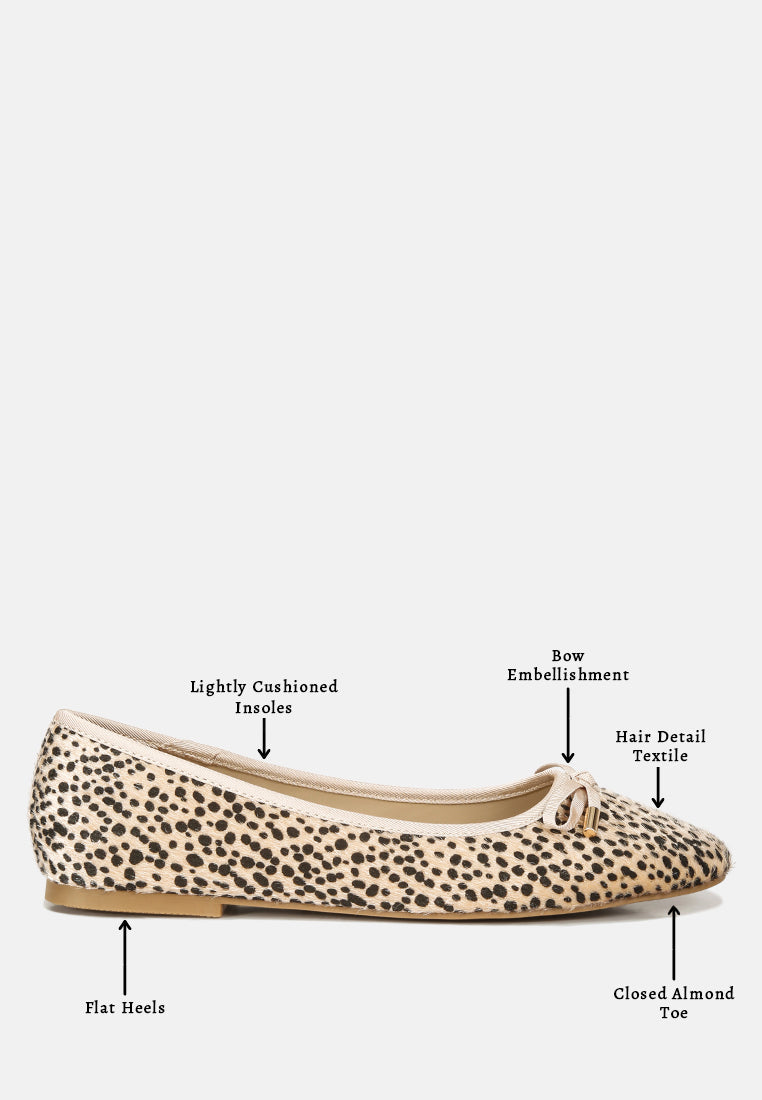 Ziggy Animal Print Flat Bow Ballerinas - Tigbul's Variety Fashion Shop