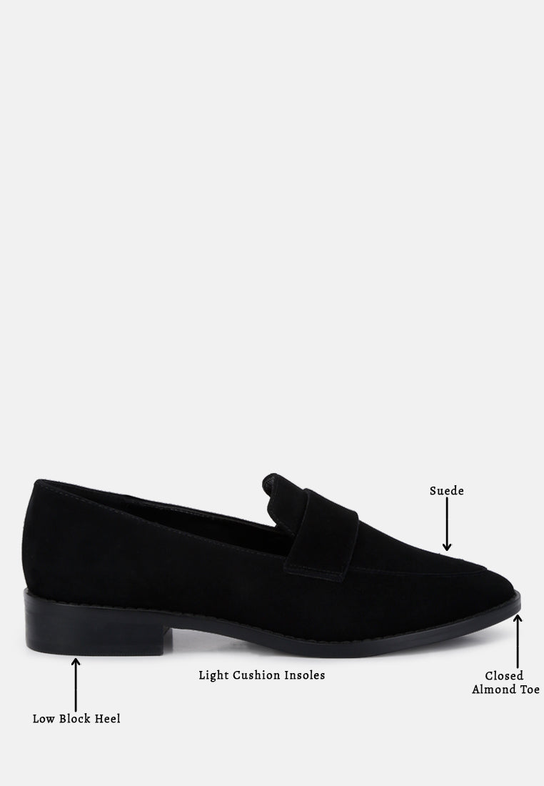 Zofia Suede Penny Loafers - Tigbul's Variety Fashion Shop