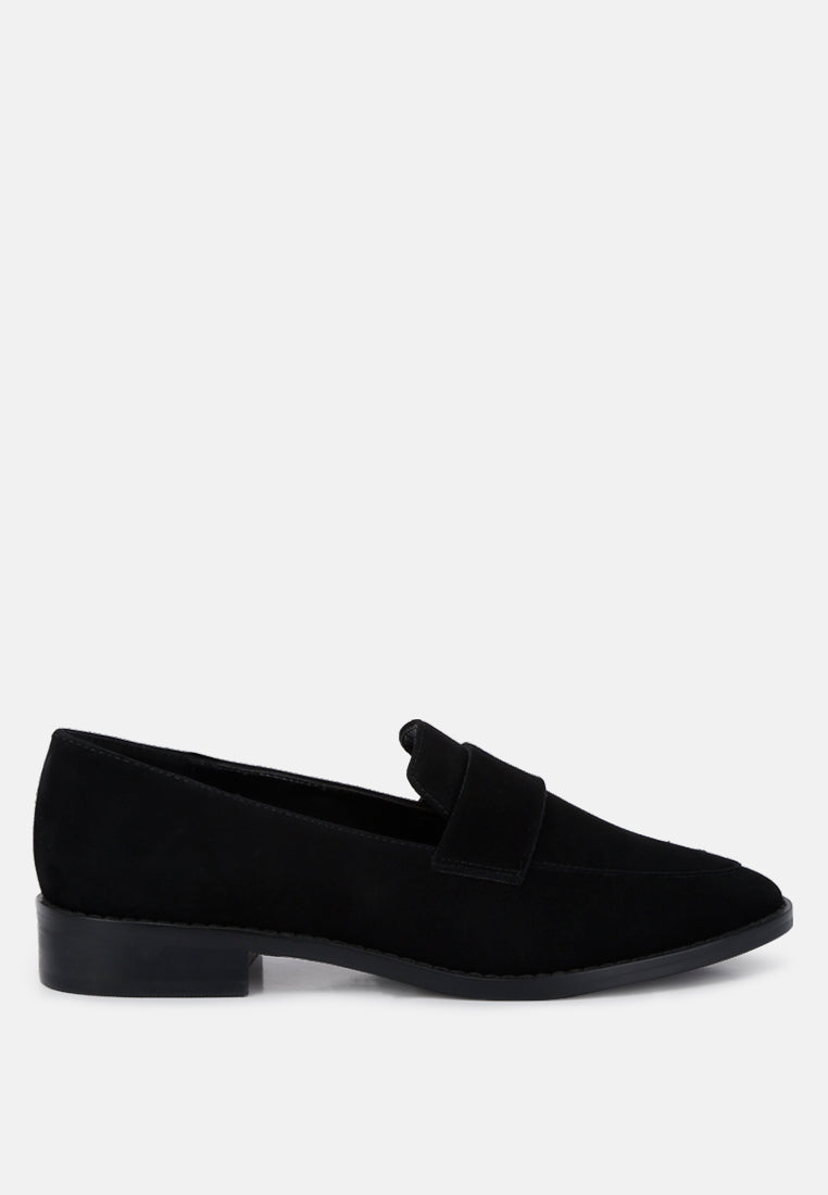 Zofia Suede Penny Loafers - Tigbul's Variety Fashion Shop