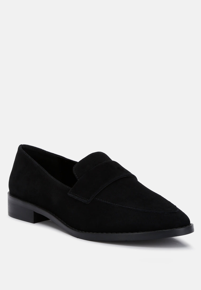Zofia Suede Penny Loafers - Tigbul's Variety Fashion Shop