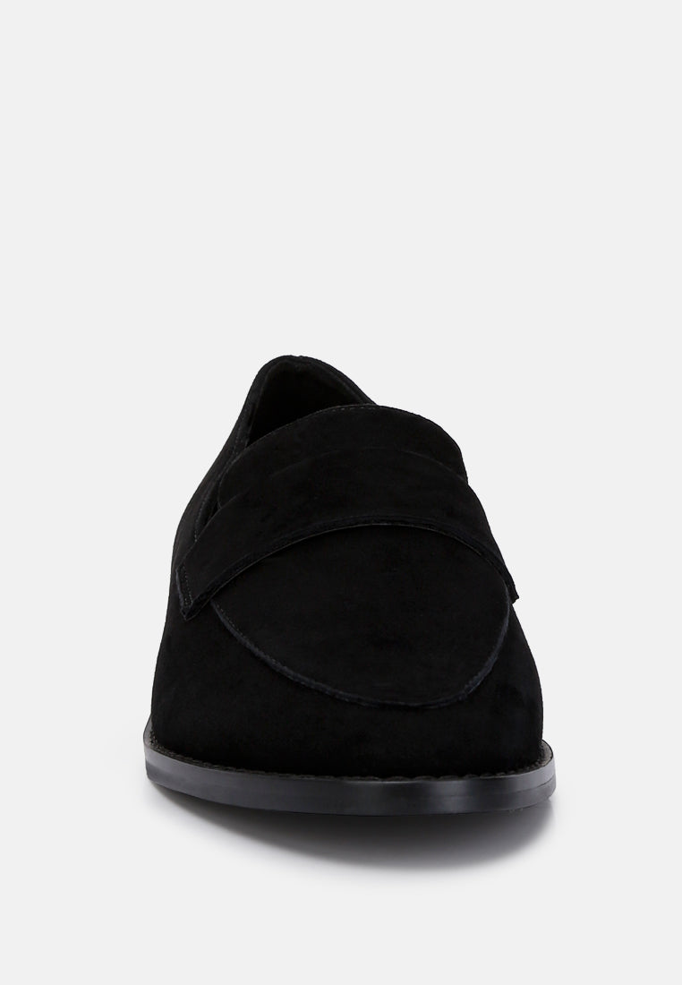Zofia Suede Penny Loafers - Tigbul's Variety Fashion Shop