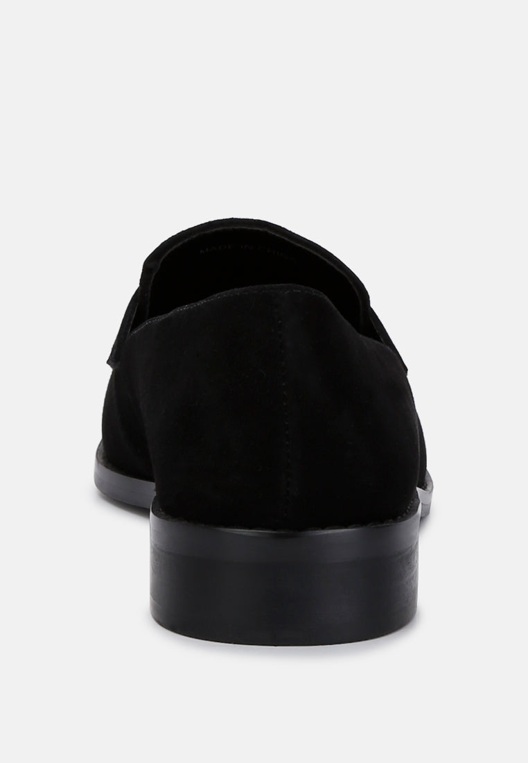 Zofia Suede Penny Loafers - Tigbul's Variety Fashion Shop