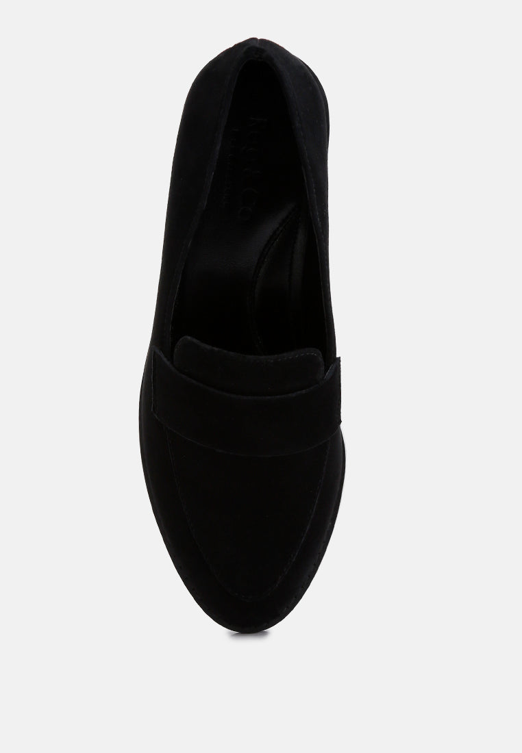 Zofia Suede Penny Loafers - Tigbul's Variety Fashion Shop