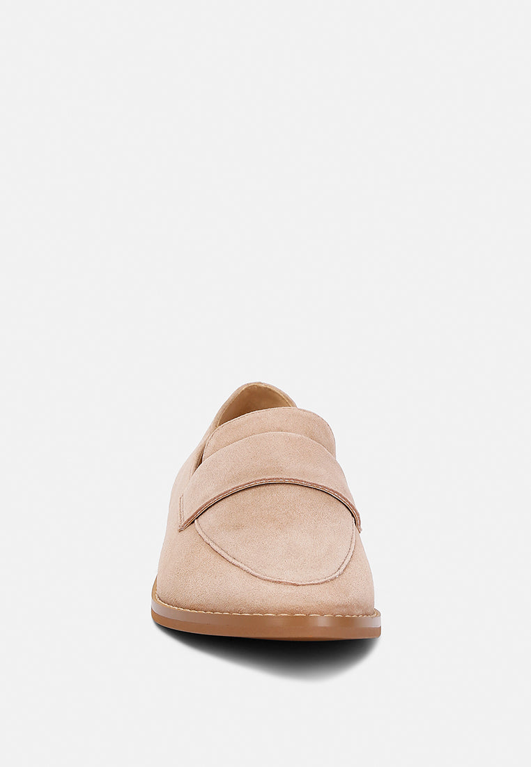 Zofia Suede Penny Loafers - Tigbul's Variety Fashion Shop