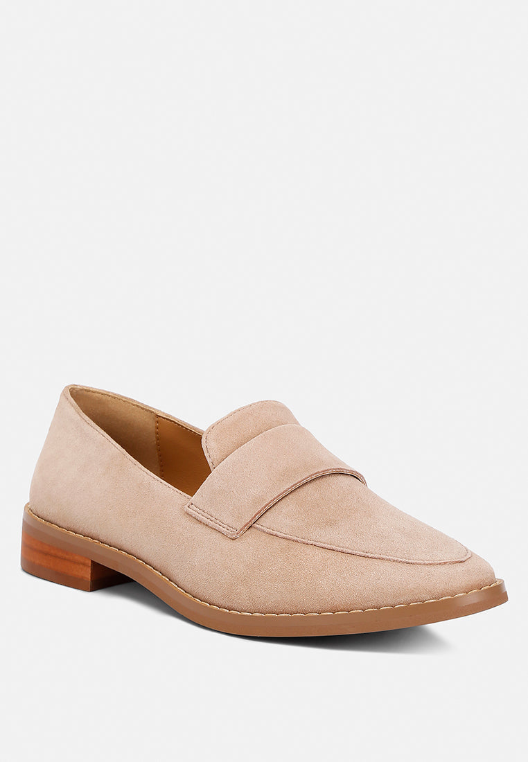 Zofia Suede Penny Loafers - Tigbul's Variety Fashion Shop