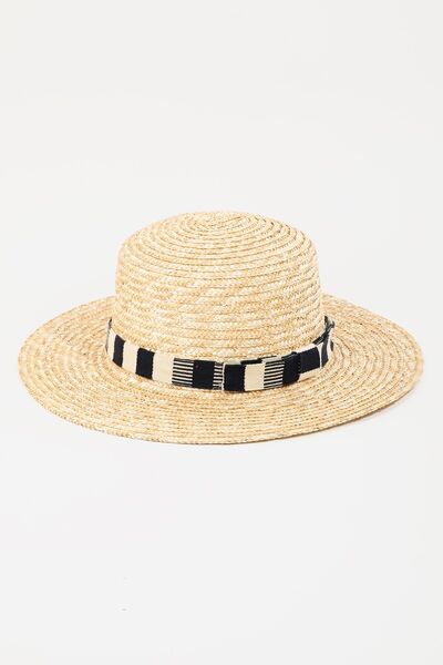 Fame Strap Wide Brim Straw Hat - Tigbuls Variety Fashion
