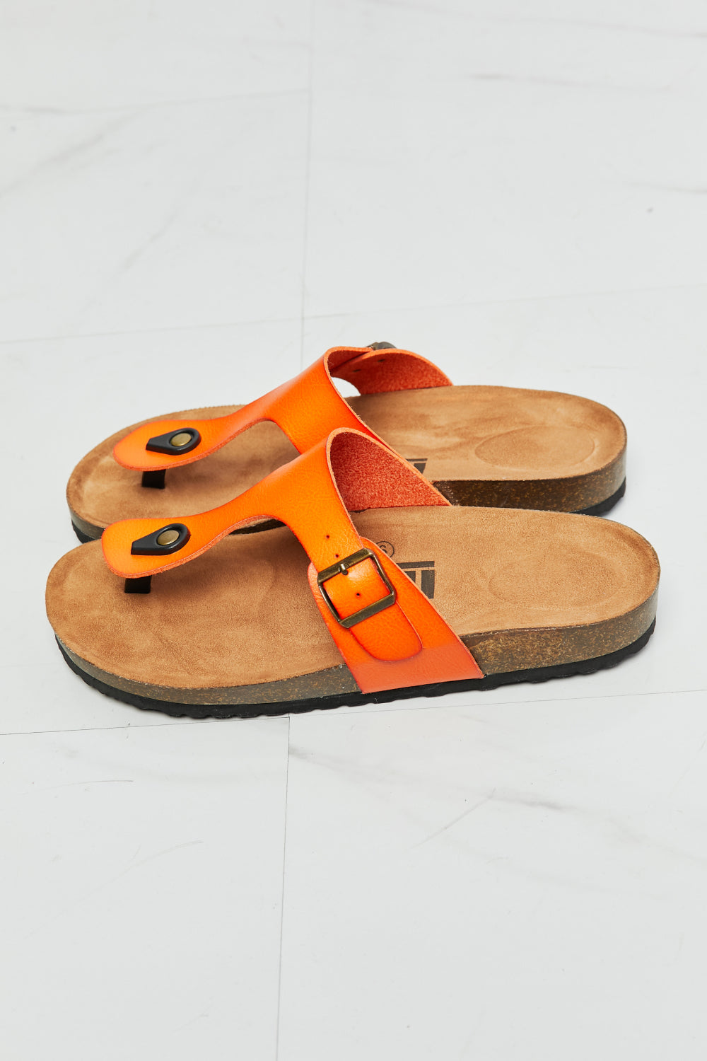 MMShoes Drift Away T-Strap Flip-Flop in Orange - Tigbul's Fashion