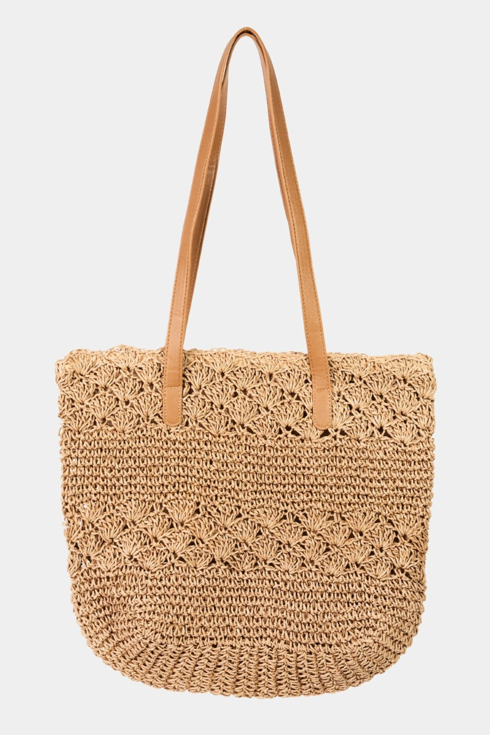 Fame Straw Braided Tote Bag - Tigbuls Variety Fashion