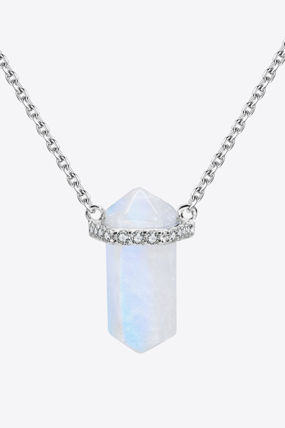 Natural Moonstone Chain-Link Necklace - Tigbul's Fashion