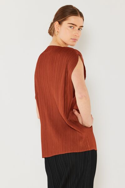 Rib Pleated Oversized Dolman Sleeve Top - Tigbuls Variety Fashion