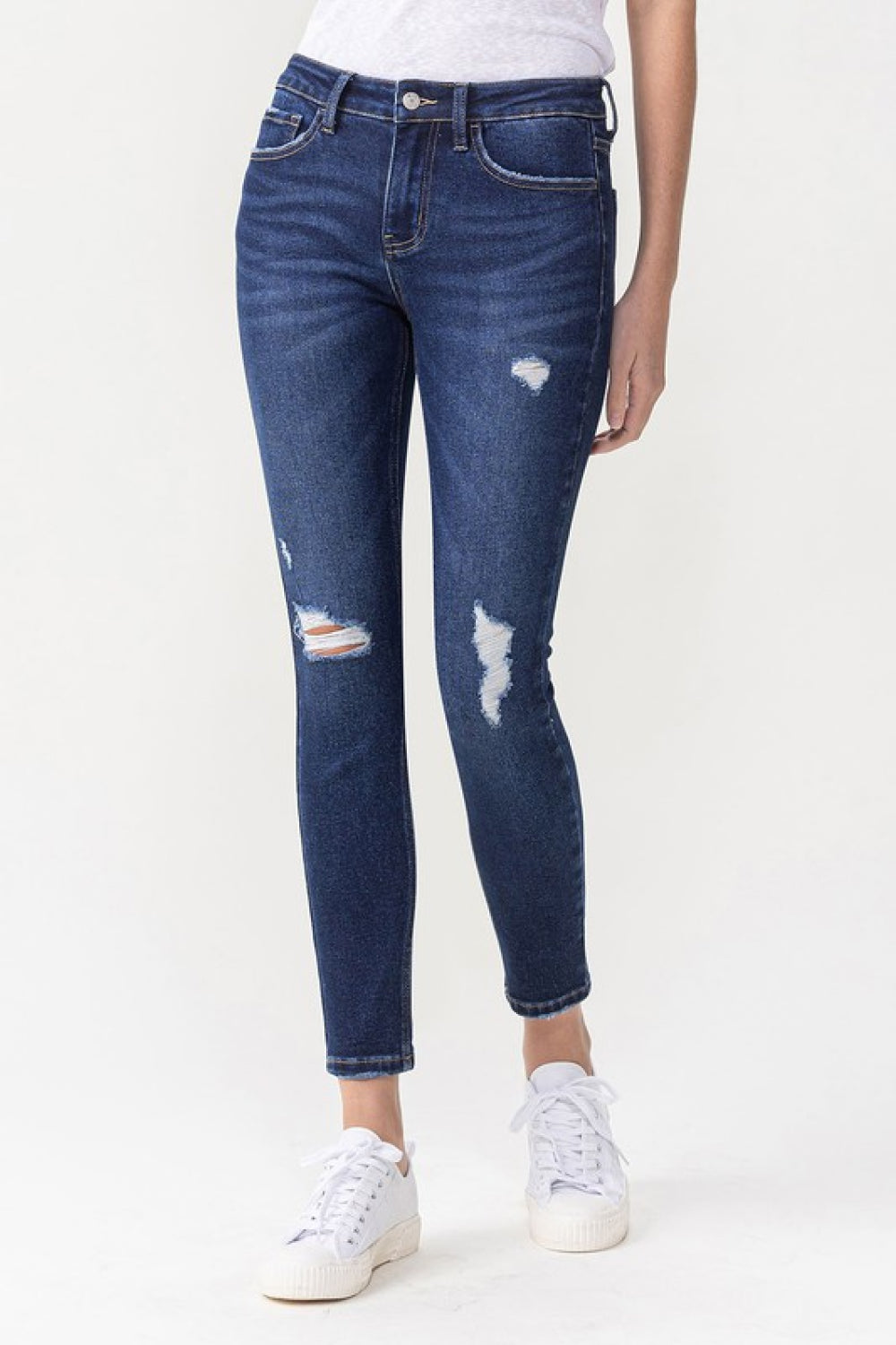 Lovervet Full Size Chelsea Midrise Crop Skinny Jeans - Tigbul's Fashion