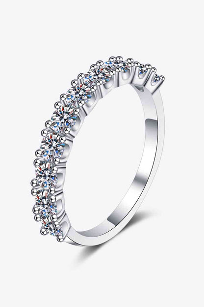 1 Carat Moissanite Half-Eternity Ring - Tigbuls Variety Fashion