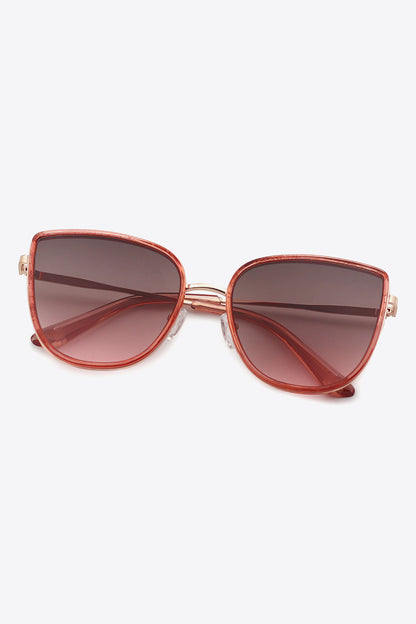 Full Rim Metal-Plastic Hybrid Frame Sunglasses - Tigbul's Fashion