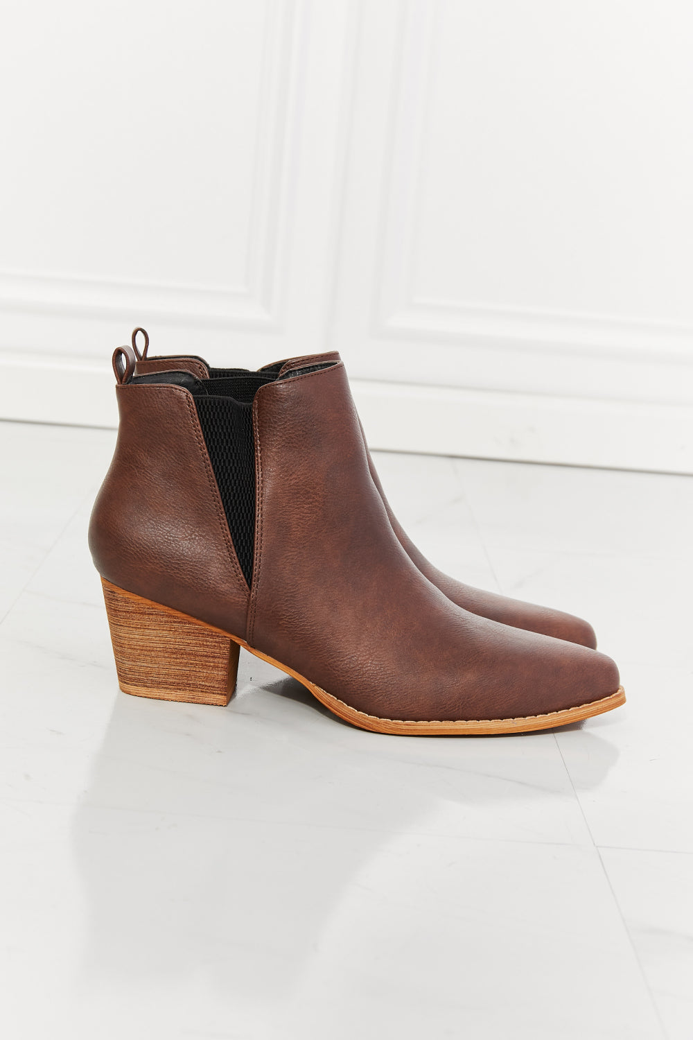 MMShoes Back At It Point Toe Bootie in Chocolate - Tigbul's Fashion
