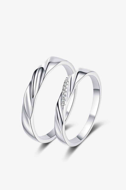 Minimalist 925 Sterling Silver Rhodium-Plated Ring Men/Womens - Tigbuls Variety Fashion